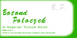 botond poloczek business card